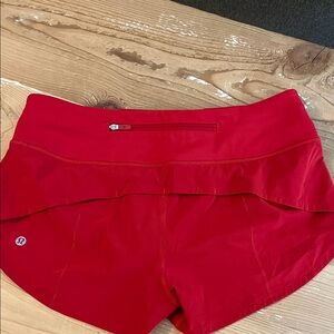 lululemon athletica Red Athletic Skort with Zip Pocket - Women's